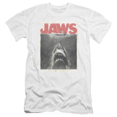 Jaws Classic Fear Men's Ultra-Soft 30/1 Cotton Slim Short-Sleeve T-Shirt
